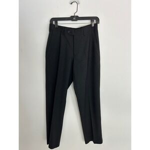 Create Charcoal Grey Wool Blend Flat Front Dress Pants Mens 31x31 B48